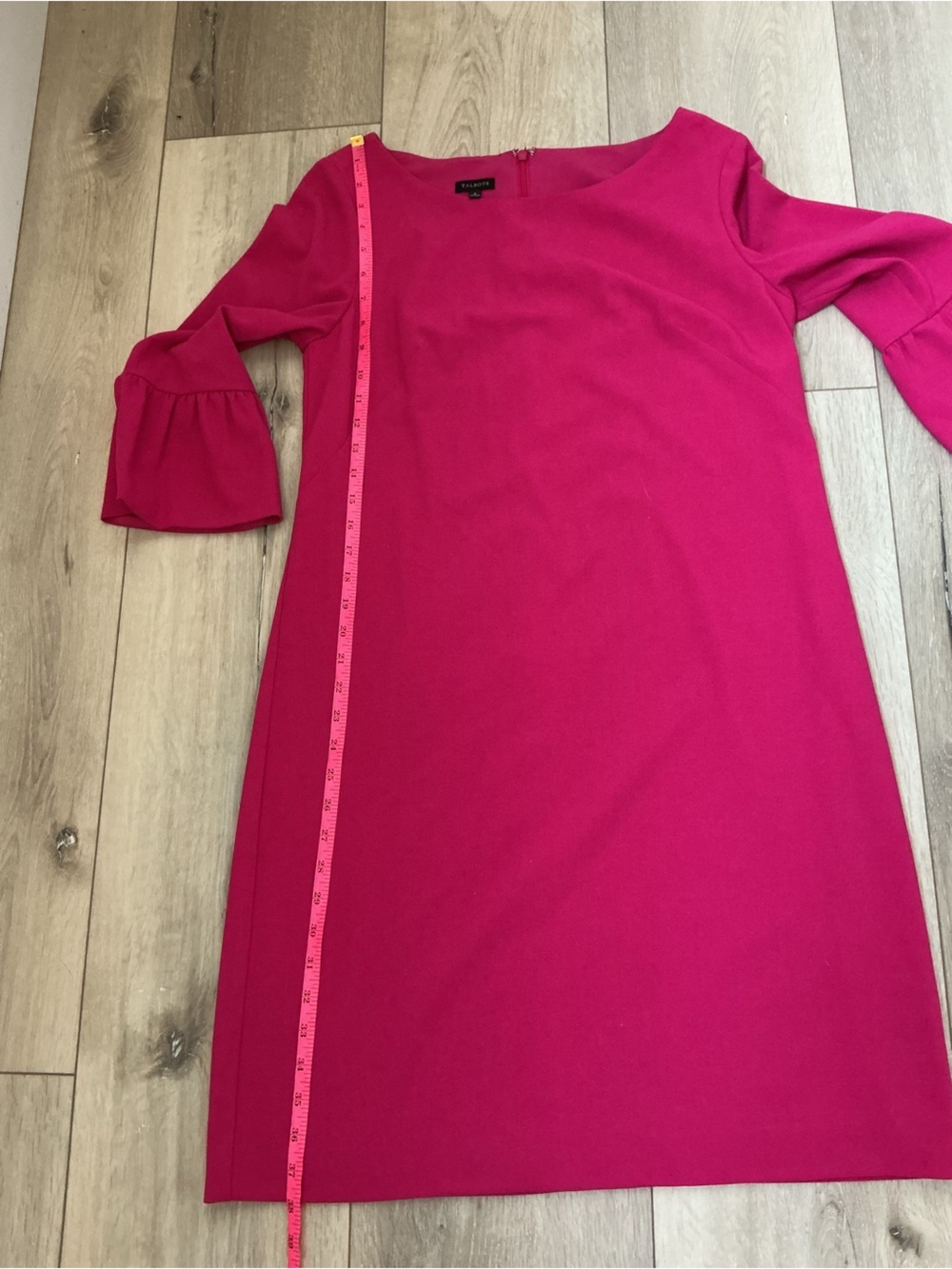 Talbots Fuchsia Bell-Sleeve Shift Dress - Picture 10 of 11
